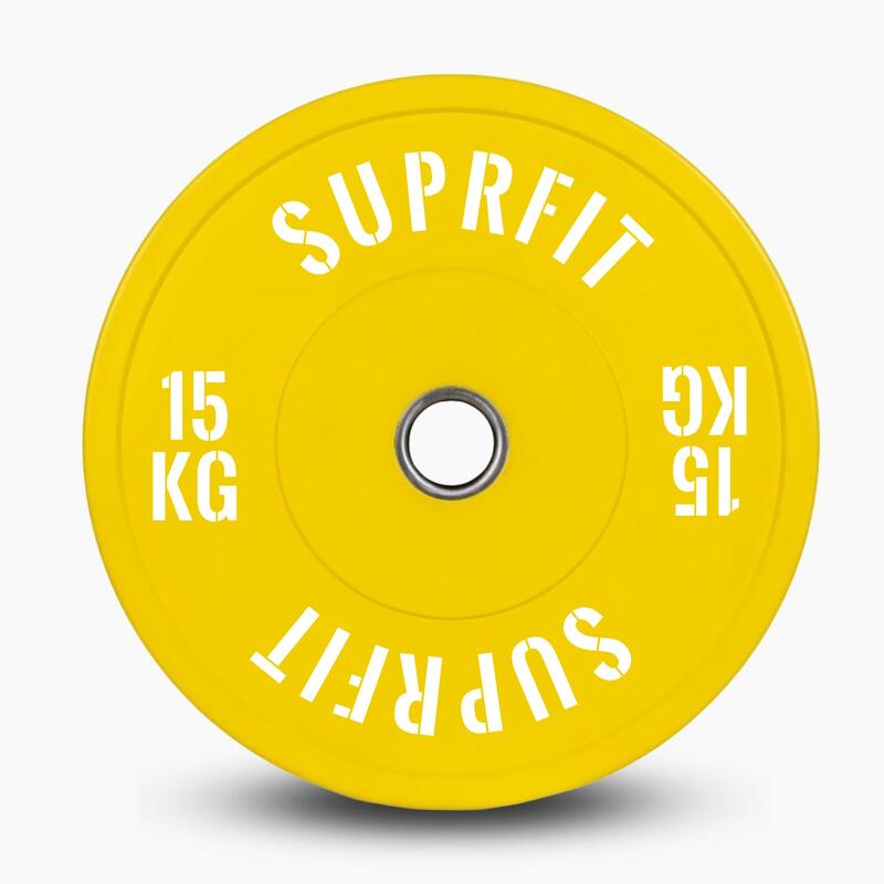 Colored Bumper Plates White Logo (einzeln) - 15 kg