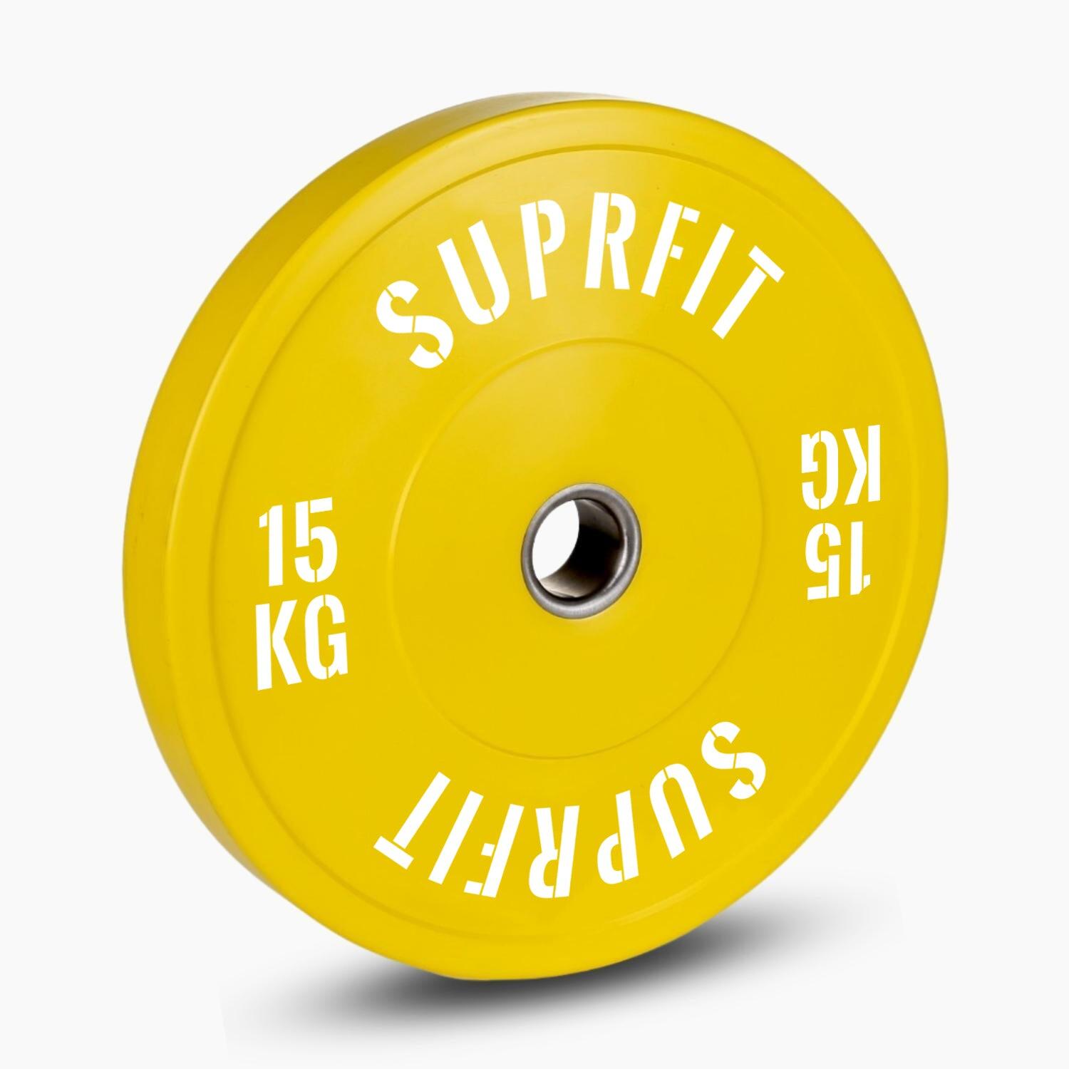 Colored Bumper Plates White Logo (einzeln) - 15 kg 2/4