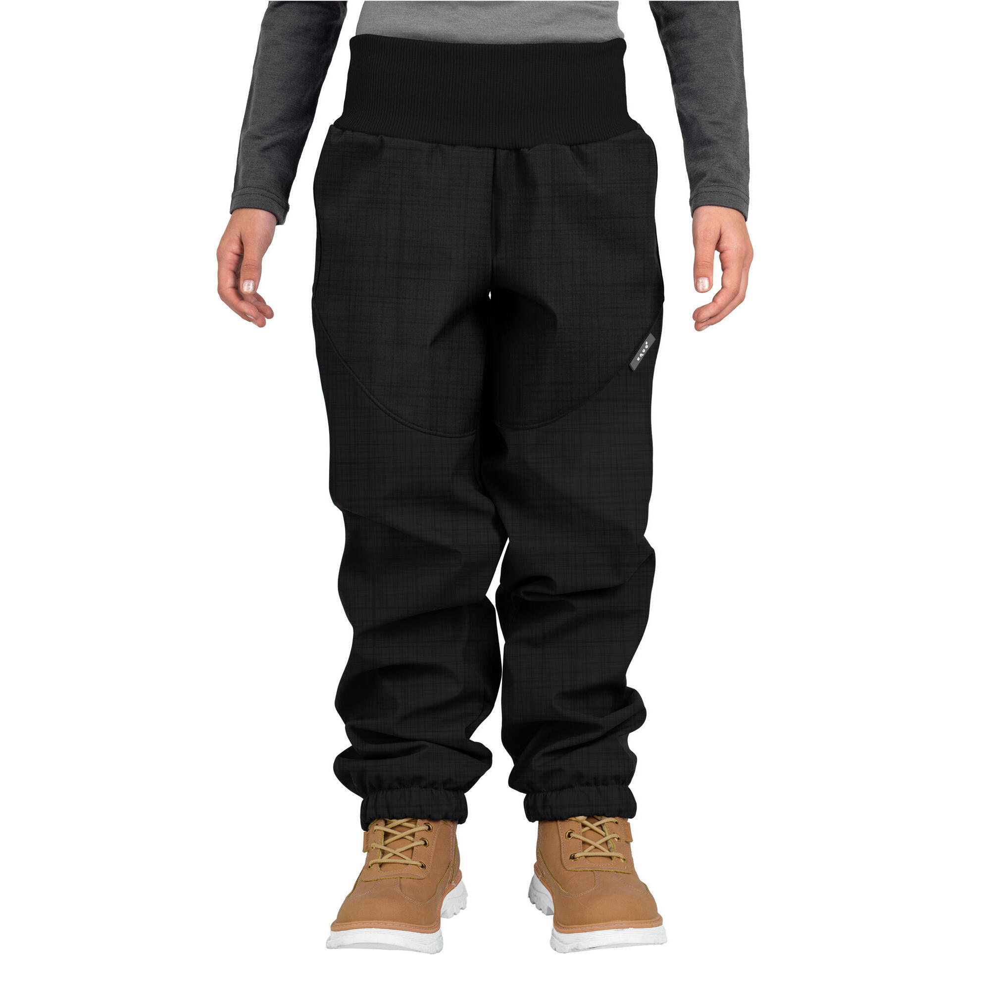 UNUO Dětské softshellové kalhoty s beránkem Light