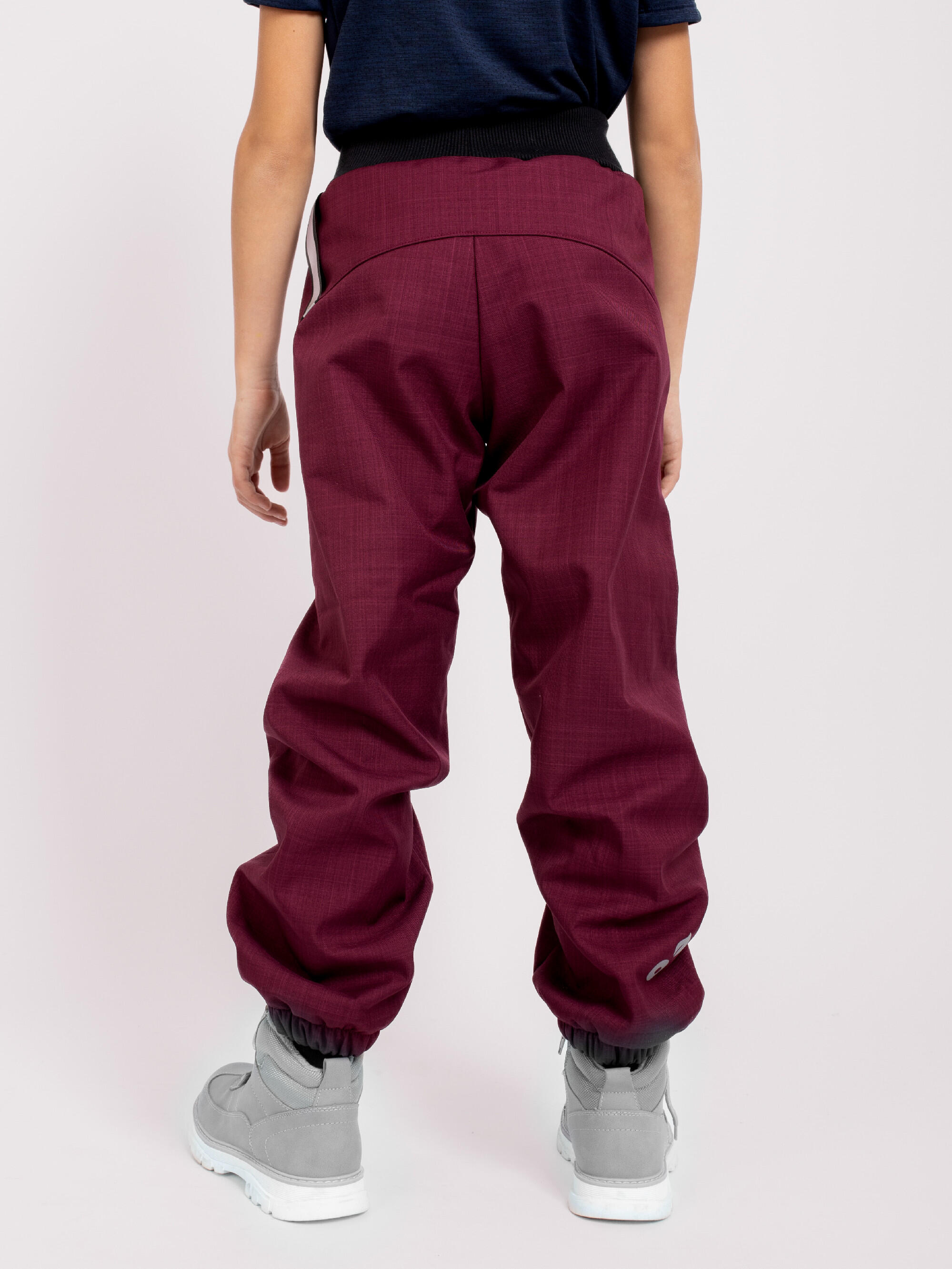Softshell-Hose mit Teddyfutter für Kinder Light, Weinfarbe Gestromt 3/7