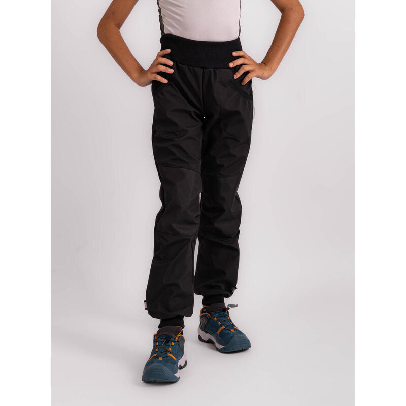 Dětské softshellové kalhoty s fleecem Street Strong, Černá