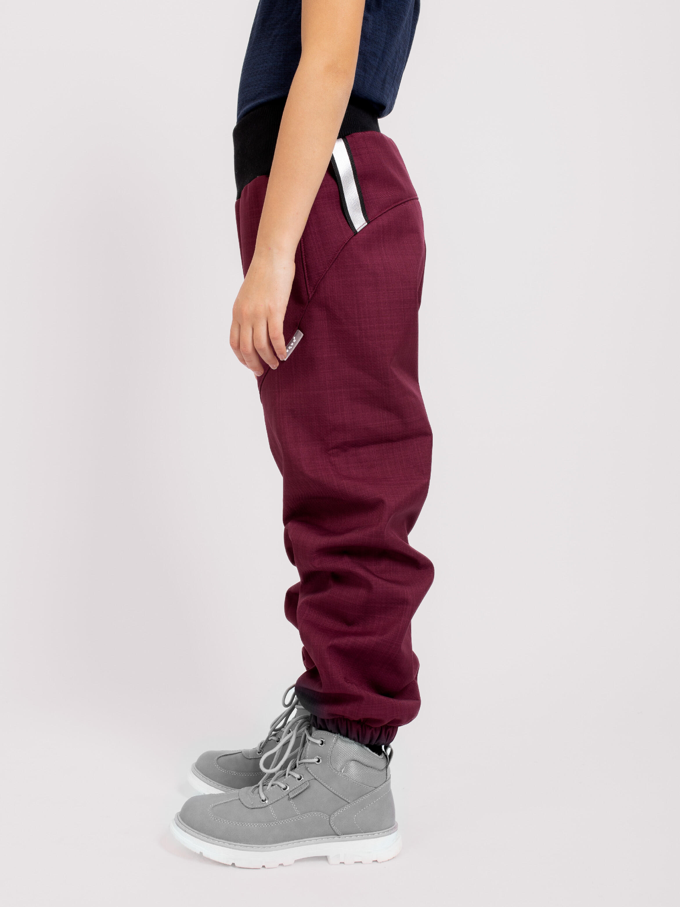 Softshell-Hose mit Teddyfutter für Kinder Light, Weinfarbe Gestromt 2/7