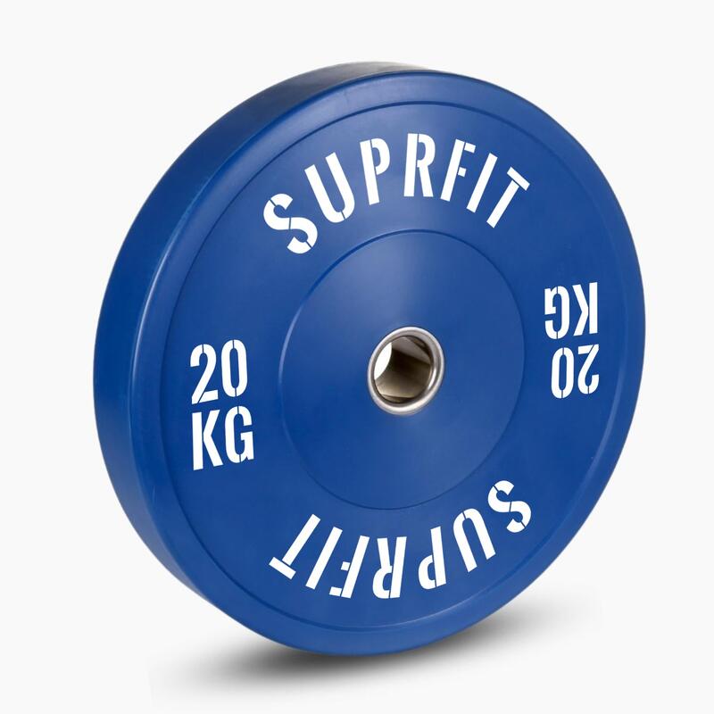 Colored Bumper Plates White Logo (einzeln) - 20 kg