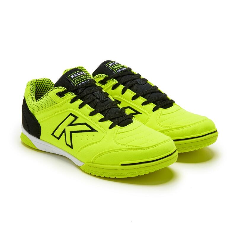 Zapatillas De Fútbol Sala Niños Kelme Precision En Color Lima Y Negro