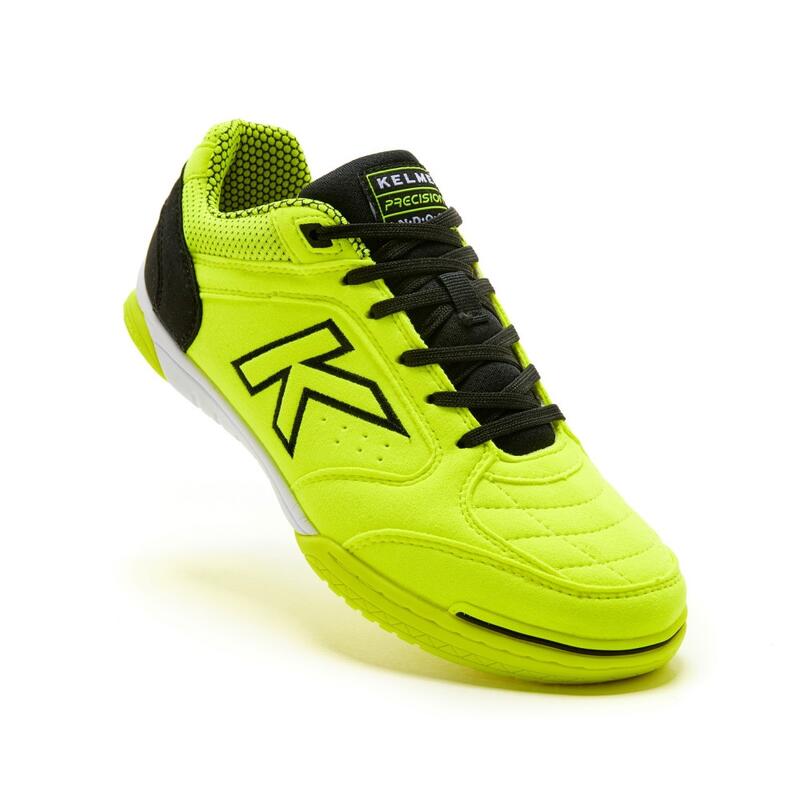 Zapatillas De Fútbol Sala Niños Kelme Precision En Color Lima Y Negro