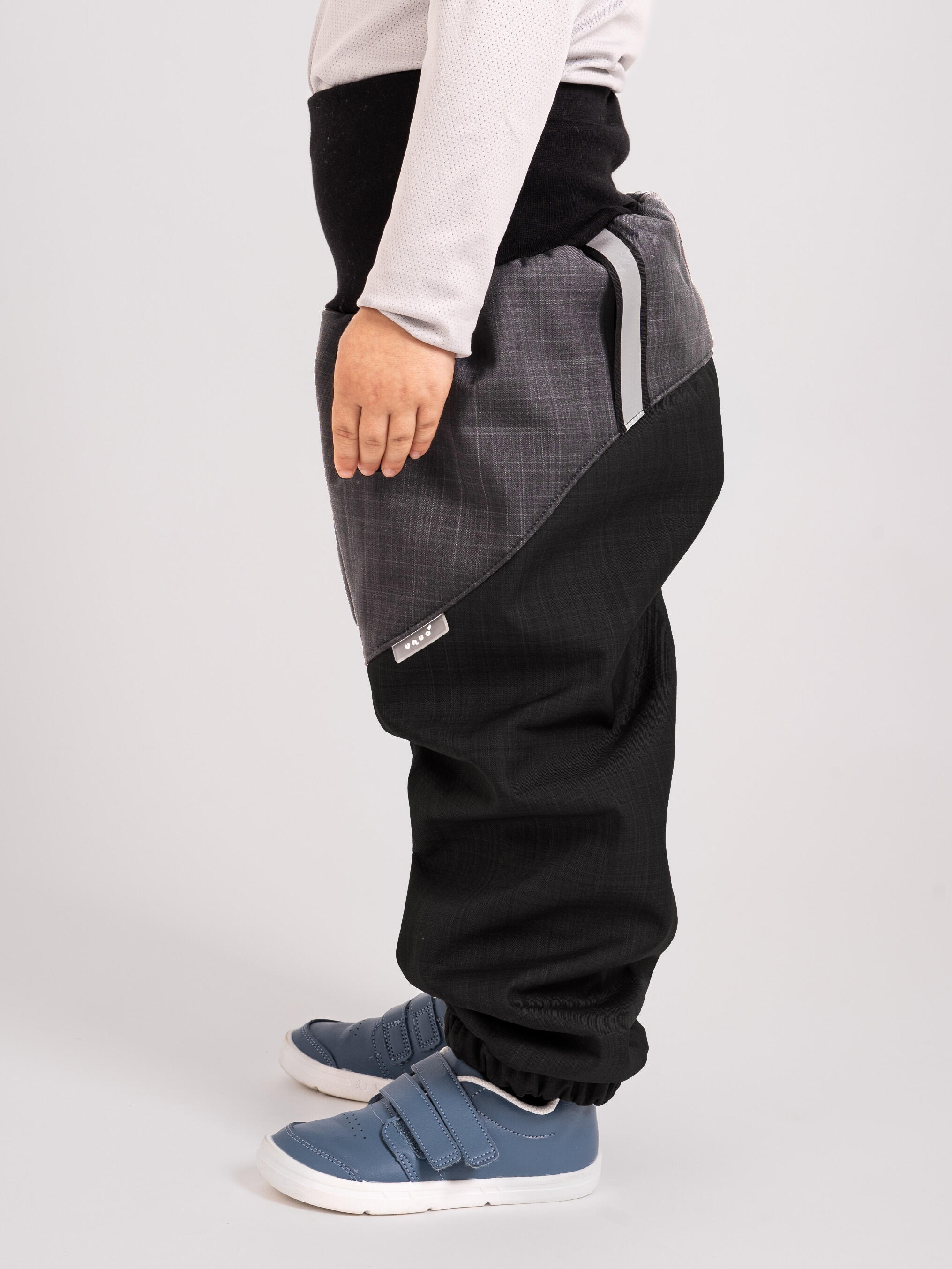 Softshell-Hose mit Teddyfutter für Kleinkinder Light, Schwarz Gestromt, Grau Ges 2/7
