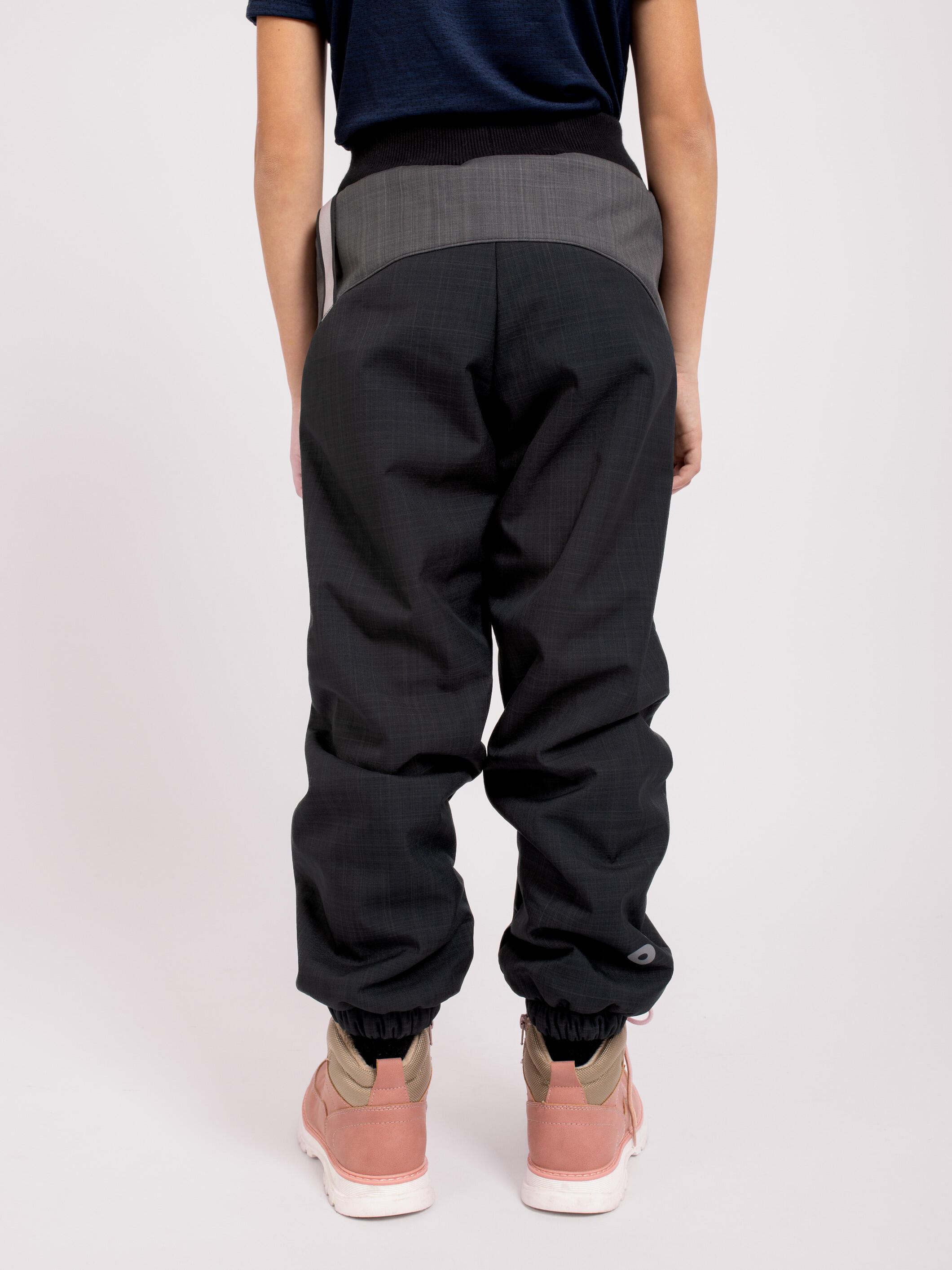 Softshell-Hose mit Teddyfutter für Kinder Light, Schwarz Gestromt, Grau Gestromt 3/7
