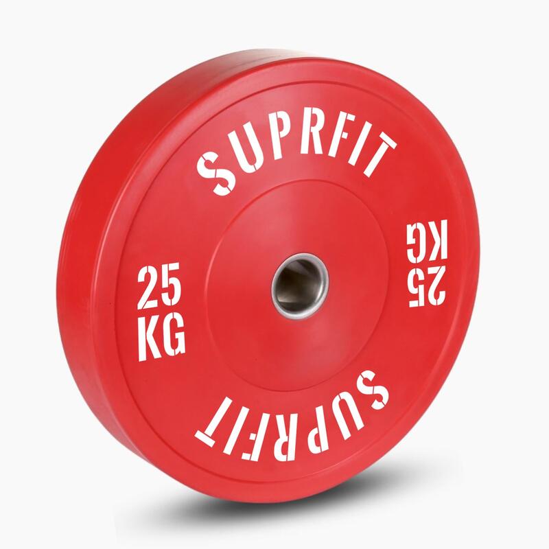 Colored Bumper Plates White Logo (einzeln) - 25 kg