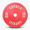 Colored Bumper Plates White Logo (individueel) - 25 kg