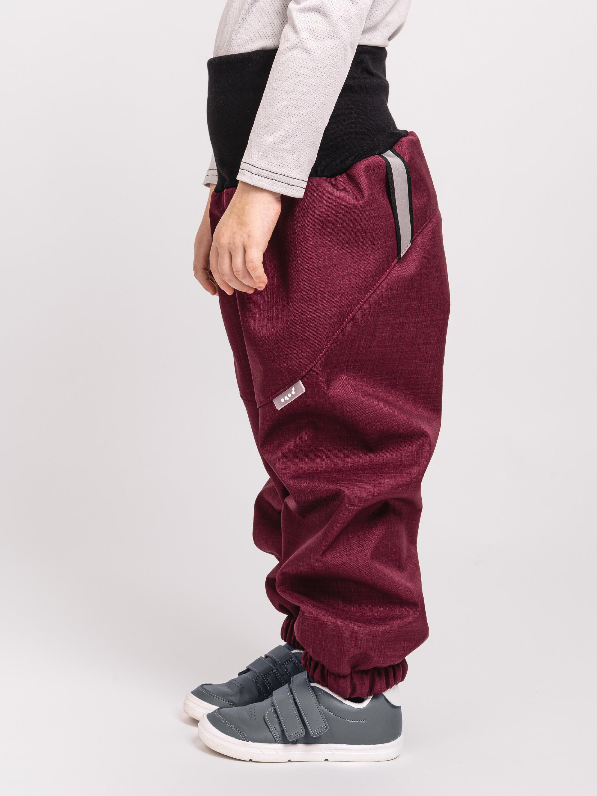 Softshell-Hose mit Teddyfutter für Kleinkinder Light, Weinfarbe Gestromt 2/6