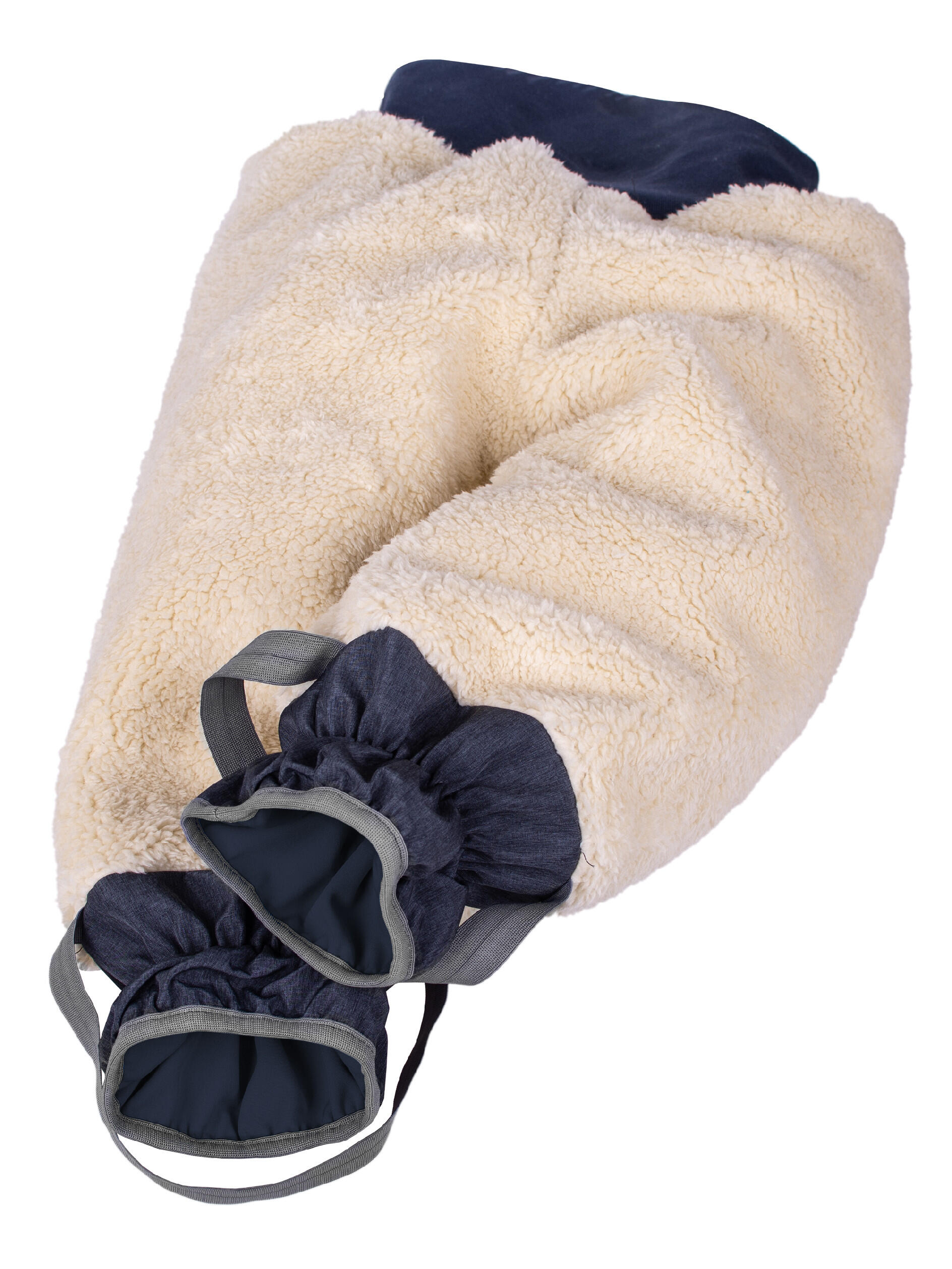 Softshell-Schneehose mit Teddyfutter für Kleinkinder Plus, Dunkel Blau Schwarz, 4/7