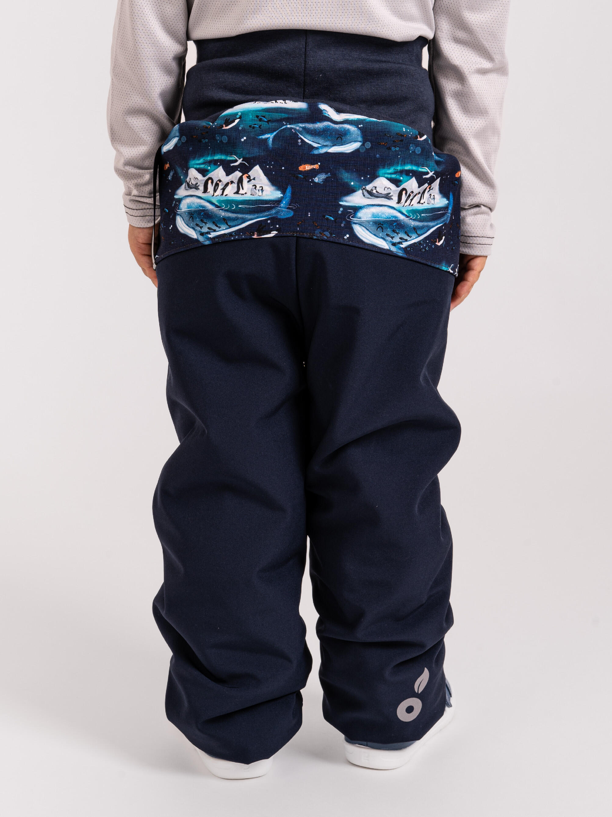 Softshell-Schneehose mit Teddyfutter für Kleinkinder Plus, Dunkel Blau Schwarz, 3/7