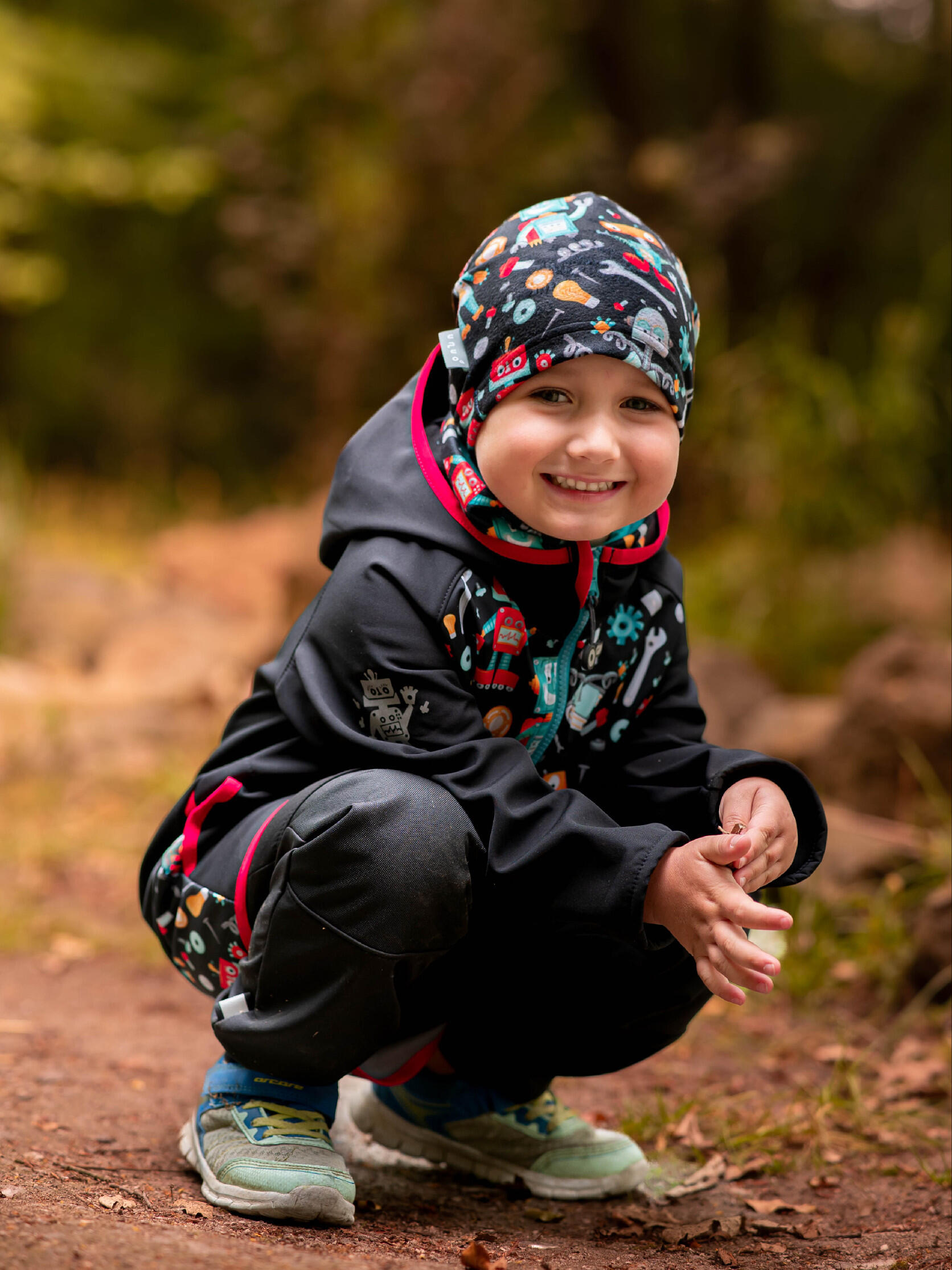 Softshell-Hose mit Fleece für Kleinkinder Street Strong, Schwarz 6/7