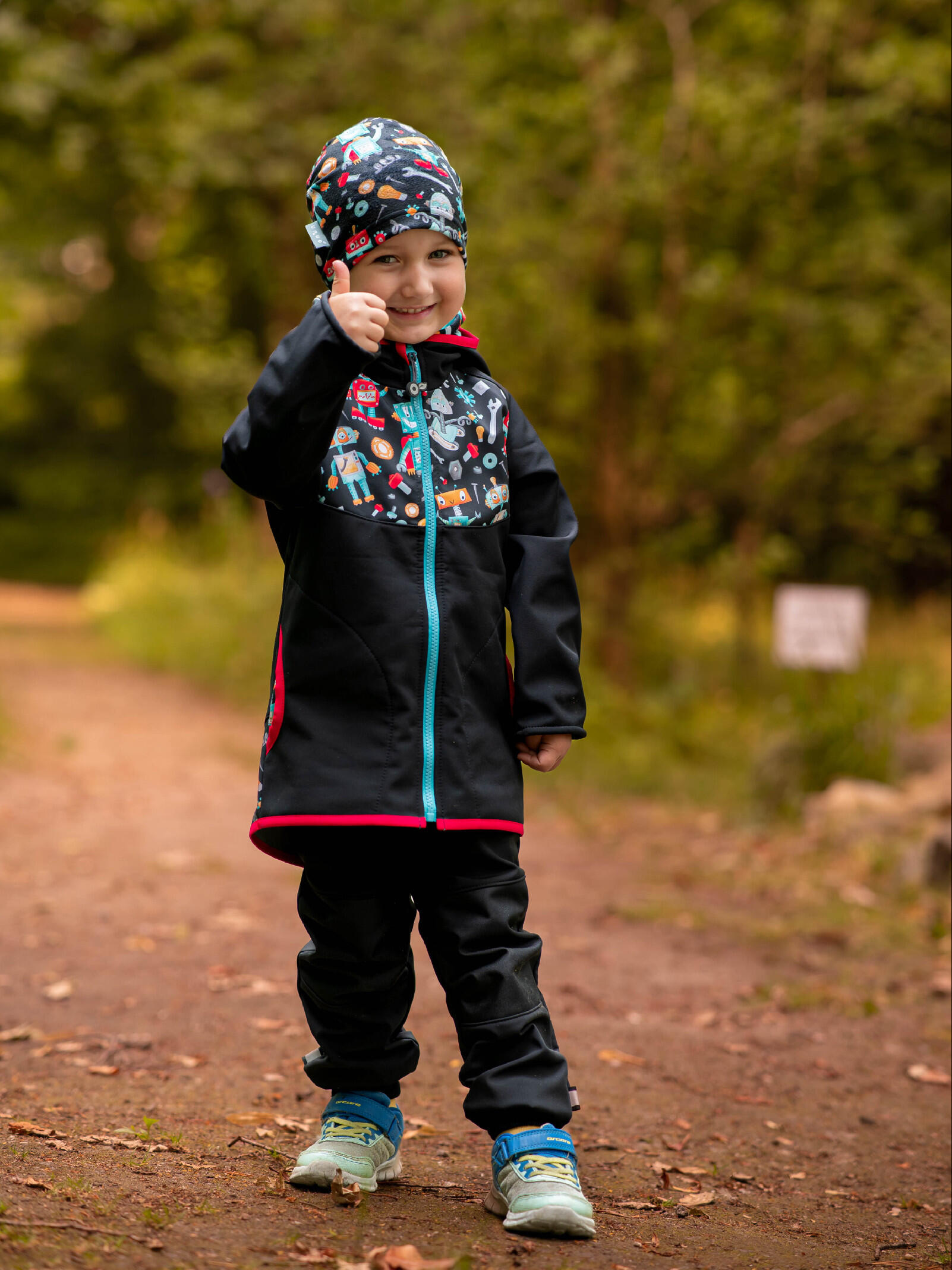 Softshell-Hose mit Fleece für Kleinkinder Street Strong, Schwarz 5/7