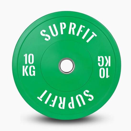 Colored Bumper Plates White Logo (singolo) - 5 kg