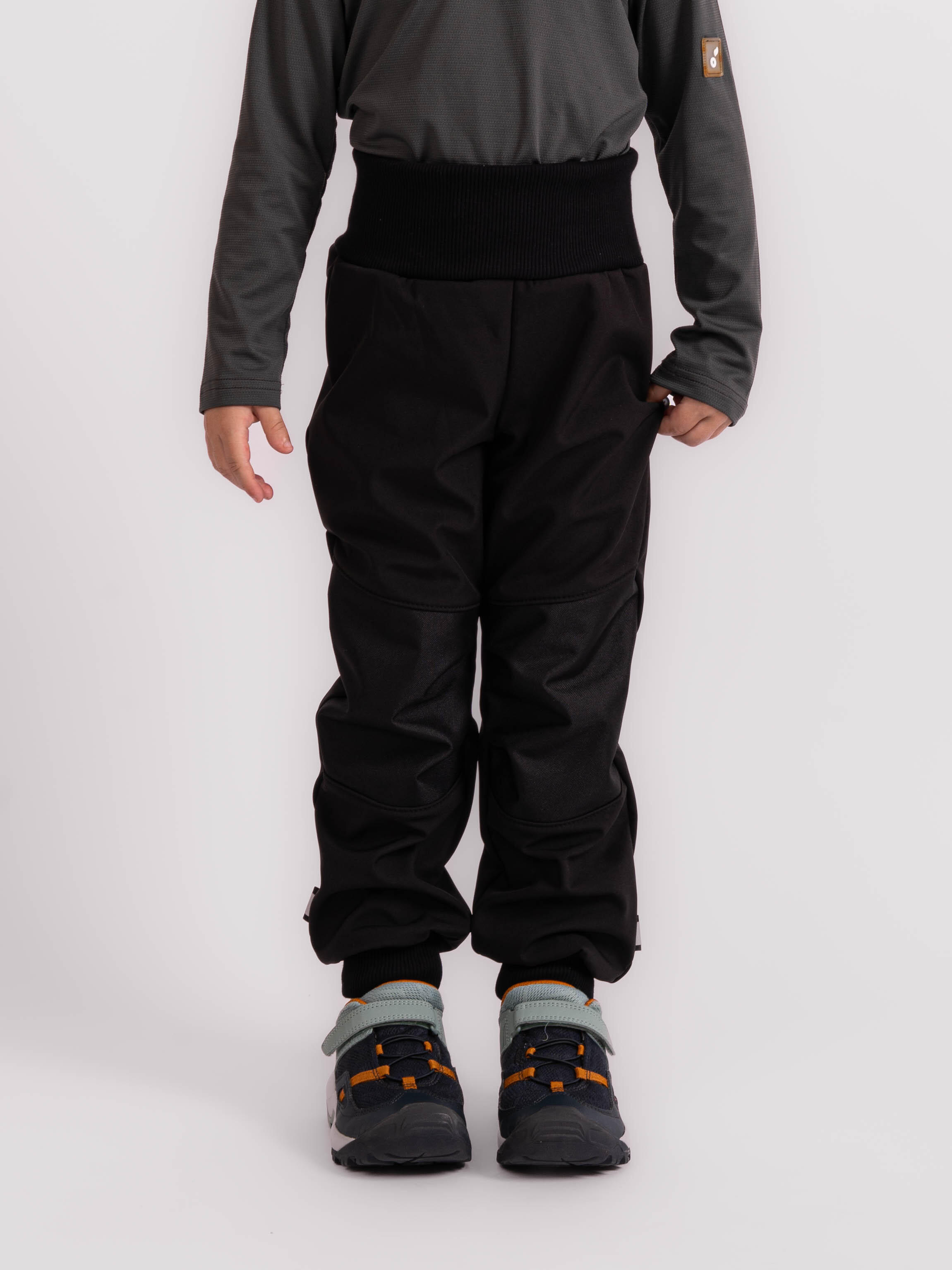 Softshell-Hose mit Fleece für Kleinkinder Street Strong, Schwarz 2/7
