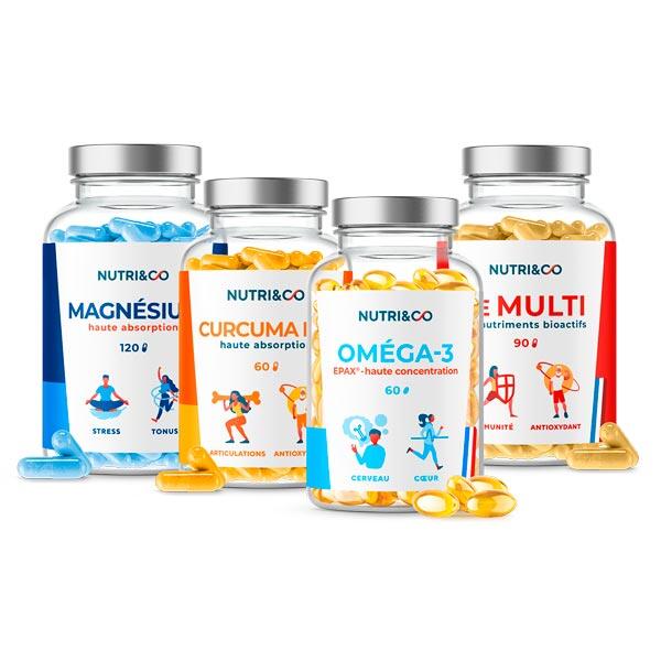 Pack Sport - Le Magnésium + Les Oméga 3 + Le Curcuma Bio + Le Multi