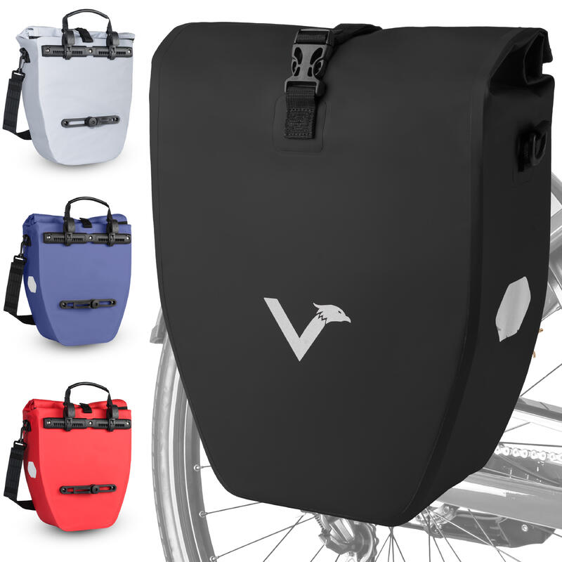 Sac de Vélo Double, Sac Velo Porte Bagage Arriere, Sacoche Double Velo  Porte Bagage Arriere Impermeable, Étanche Double Sac de Vélo ArriÈRe, Haute  Capacité Multifonction Sacoche Vélo Outdoor 