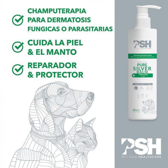 Champú para Perros para Dermatosis PSH Balsamo Pure Silver 300 ml