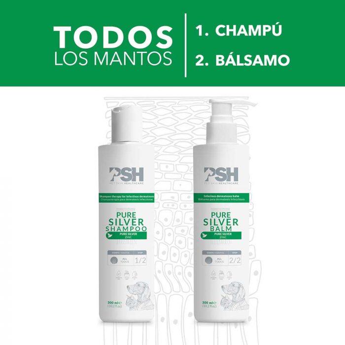 Champú para Perros para Dermatosis PSH Balsamo Pure Silver 300 ml