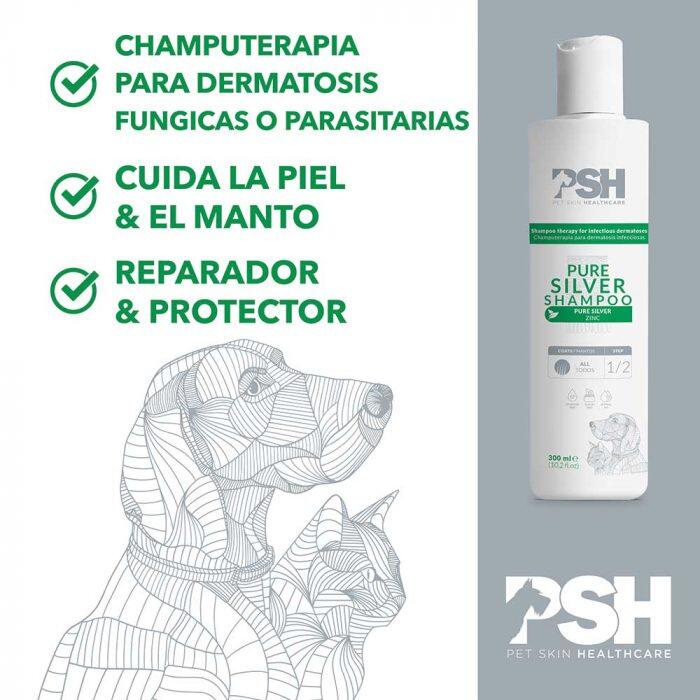 Champú para Perros PSH PURE SILVER SHAMPOO 300 ml