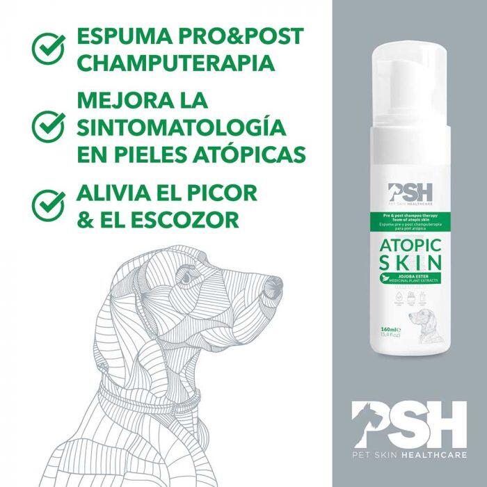 Espuma Coadyuvante para Perros pieles Atopicas PSH 100 ml