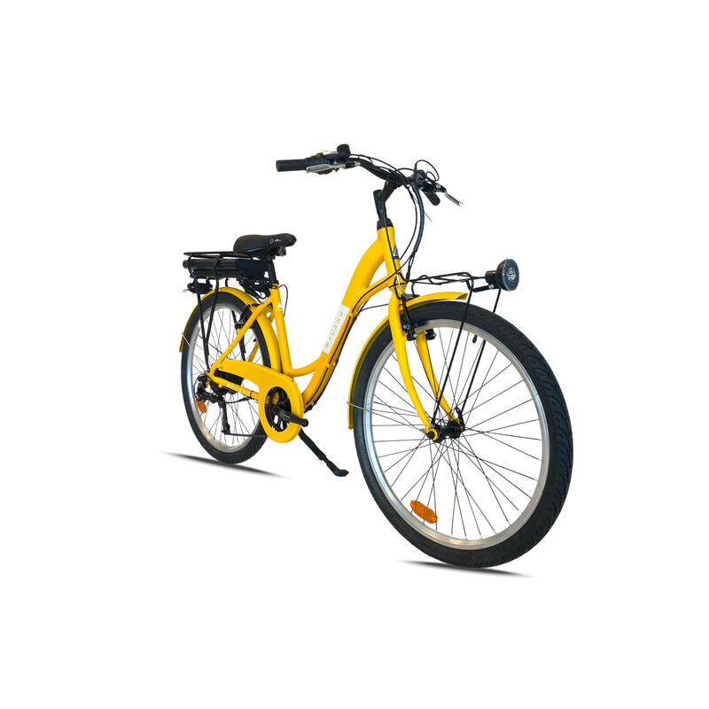 CITY BIKE ELETTRICA 26" ACCESSO FACILITATO E CAMBIO 6V