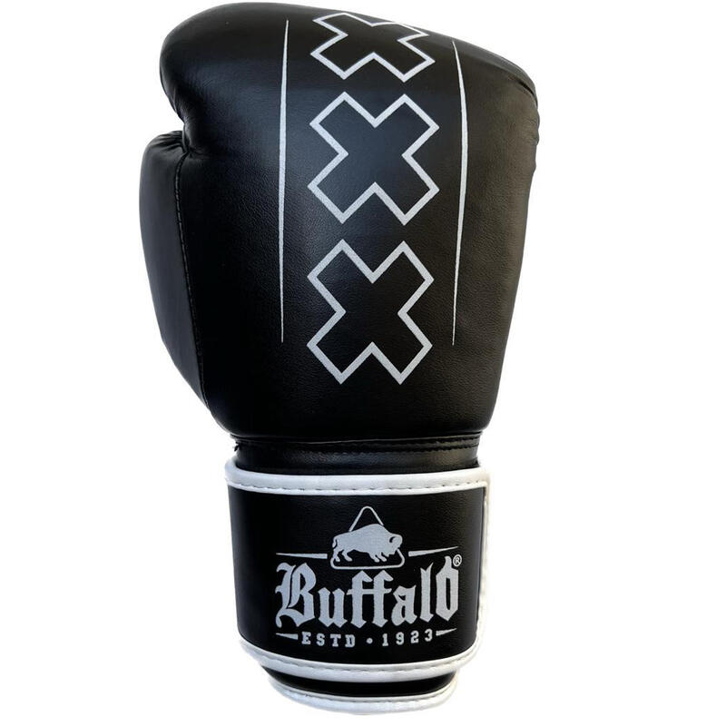Buffalo Outrage guantes de boxeo blanco y negro 16oz