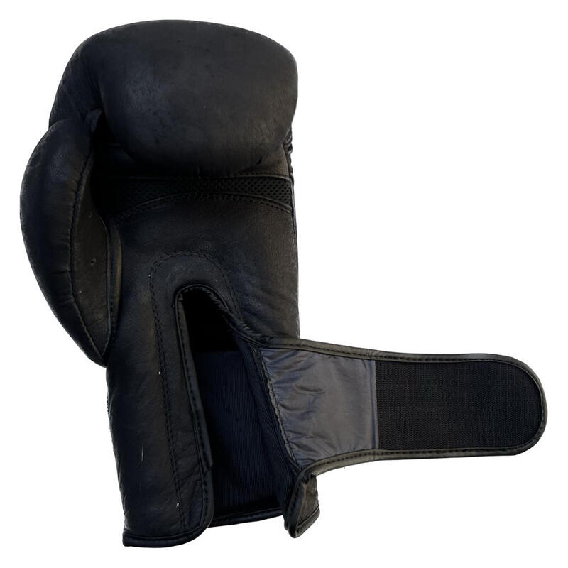 Gants de boxe en cuir de buffle noir 16oz