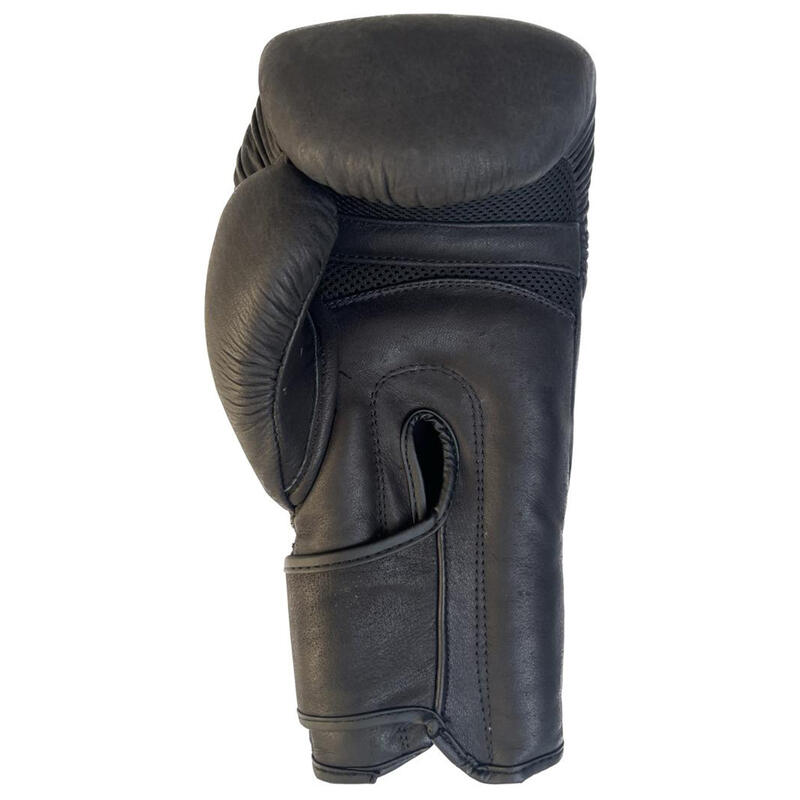 Guanti da boxe in pelle di bufalo nero 12 oz