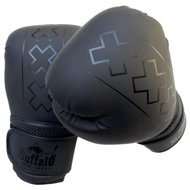 Gants de boxe Buffalo Metal noir 16oz