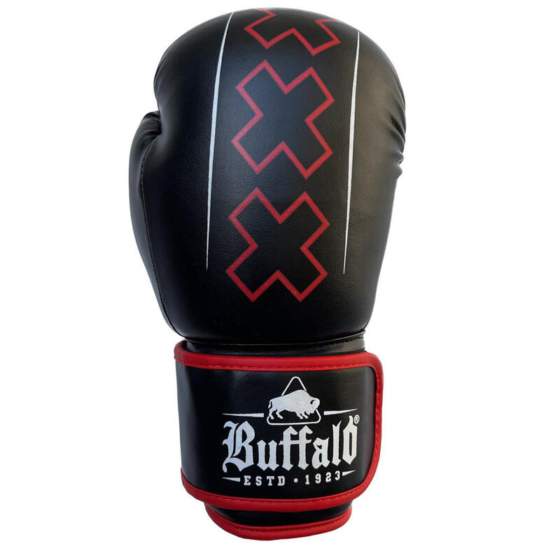 Buffalo Winner Boxhandschuhe schwarz mit rot 12oz