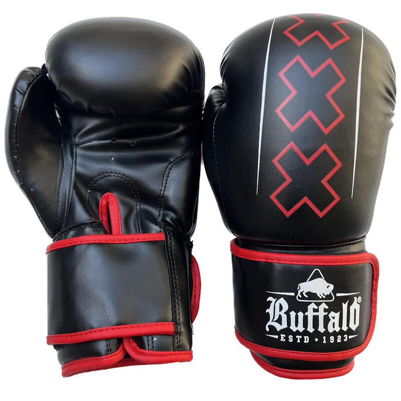 Buffalo Winner Boxhandschuhe schwarz mit rot 14oz