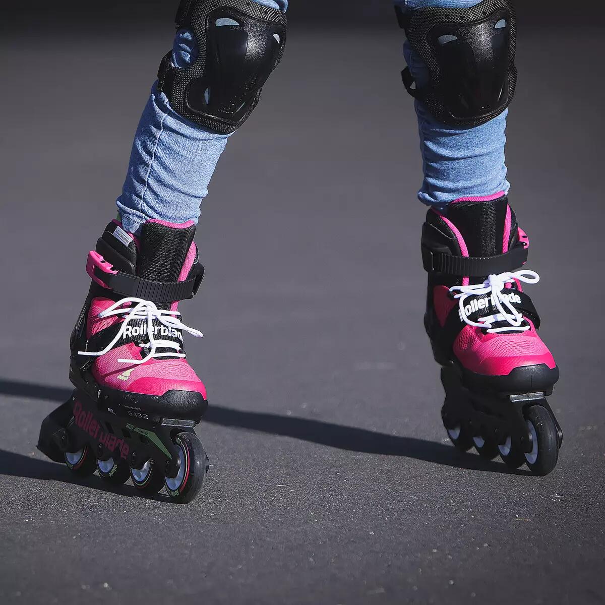 2022 Microblade G Kids Fitness Inline Skate - Pink/Green 6/6