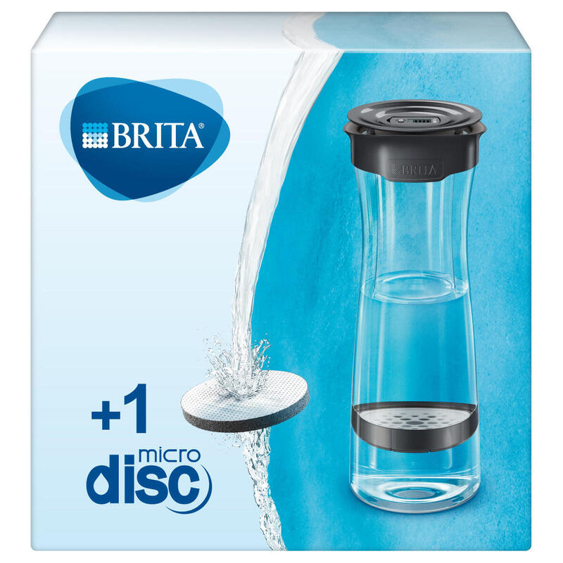 Fill & Serve Waterfilterkan met 1 MicroDisc Filter 1,3L - Zwart