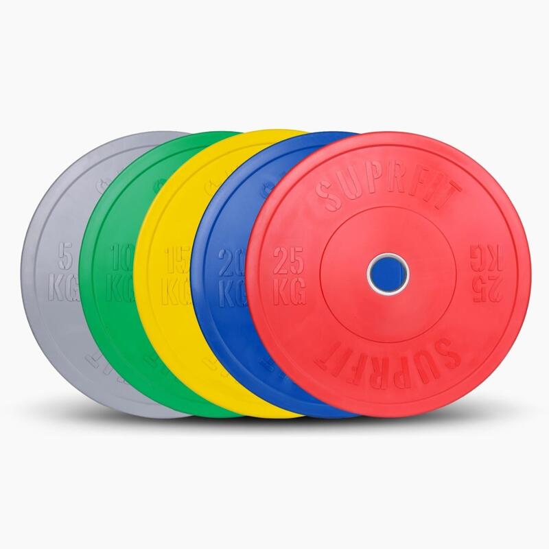 Colored Bumper Plates (Pair) - 15 kg