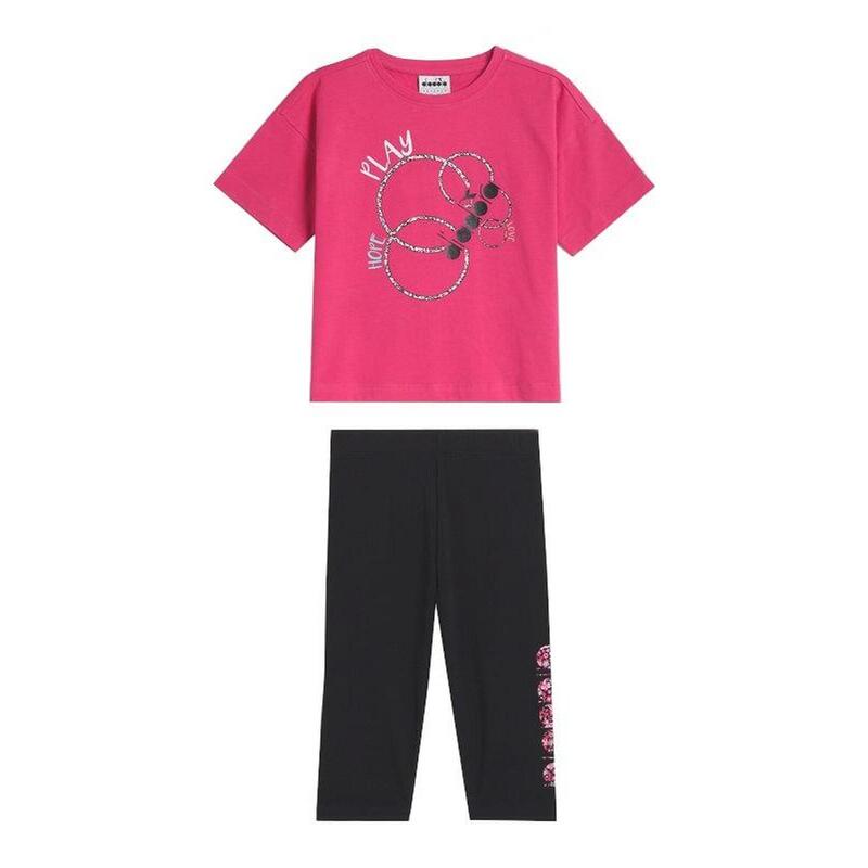Komplet dziecięcy koszulka + legginsy Diadora JG Set Hoops Junior