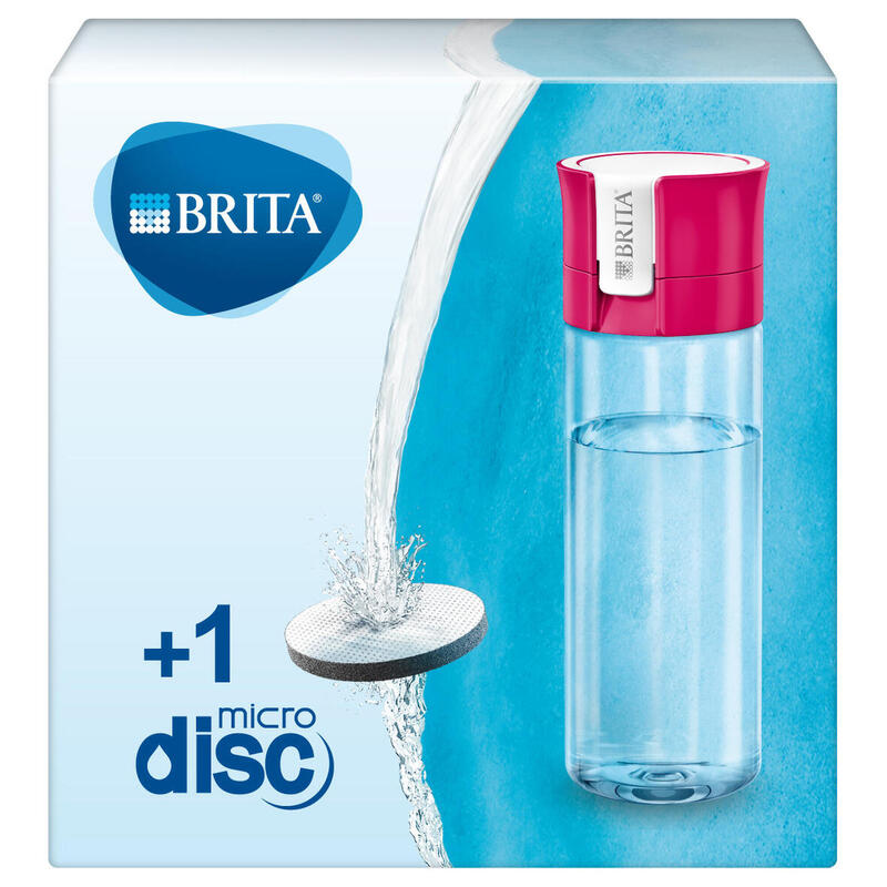 Bouteille filtrante à eau - VITAL - 0,6 L - Comprend un filtre à eau MicroDisc