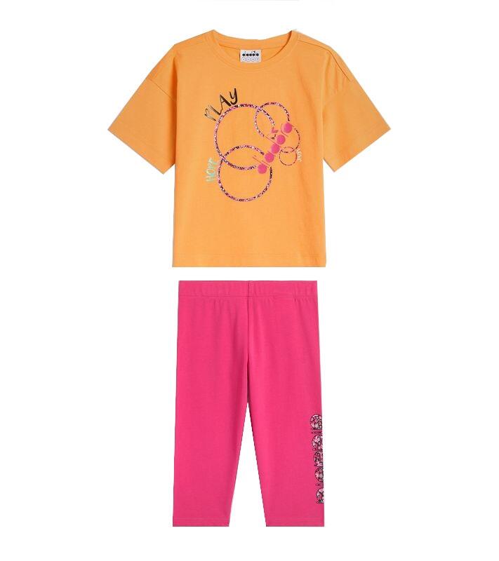 Komplet dziecięcy koszulka + legginsy Diadora JG Set Hoops Junior 3/6