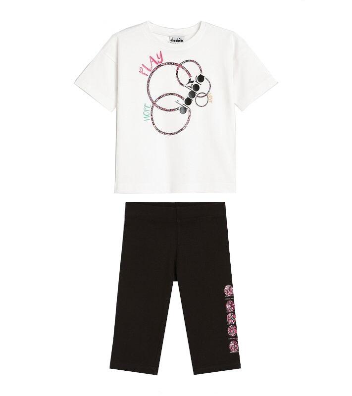 Komplet dziecięcy koszulka + legginsy Diadora JG Set Hoops Junior 3/6