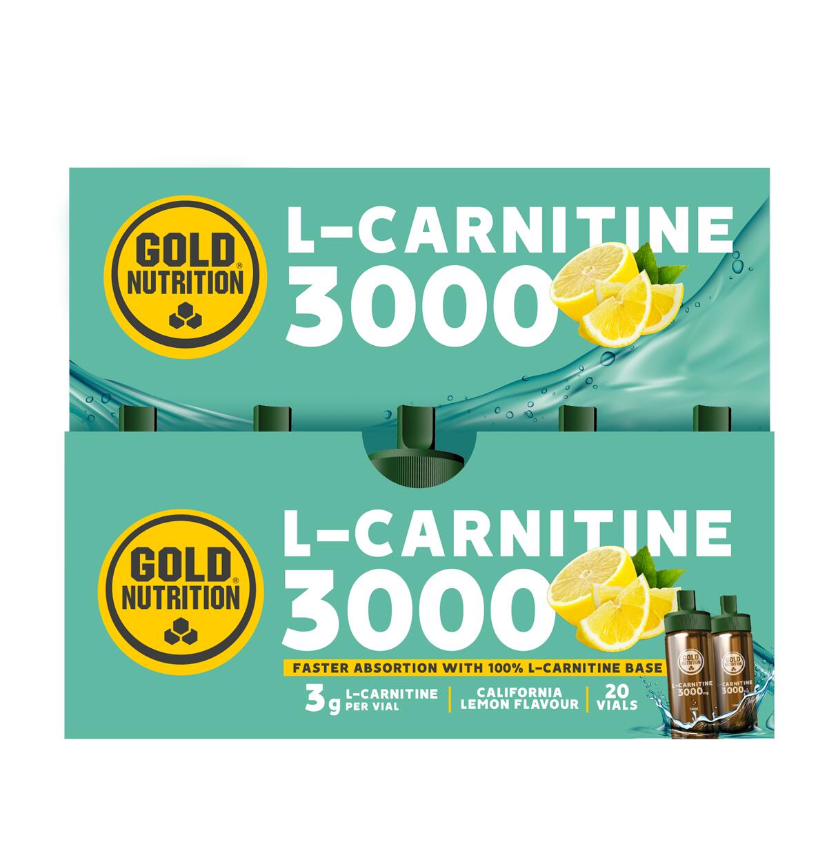 Queimador de gordura l-carnitine 3000 mg limão - 20 frascos