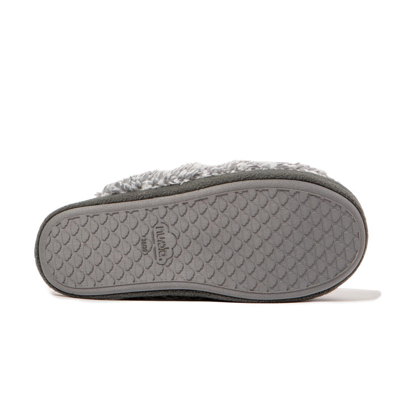 Chaussons unisex Nuvola gris Semelles en caoutchouc