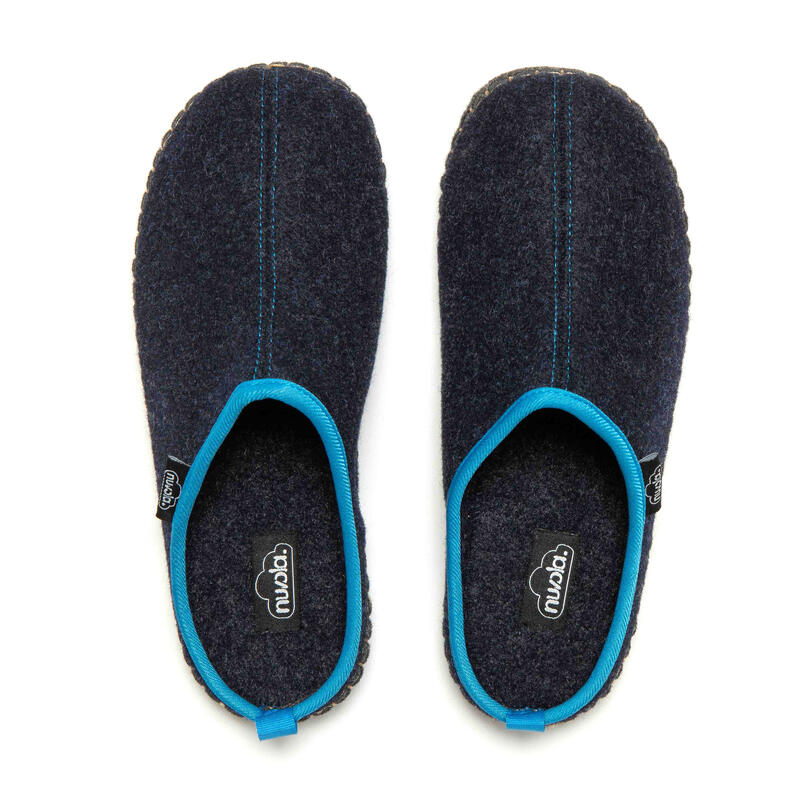 Chaussons unisex Nuvola bleu marine foncé Semelles en caoutchouc