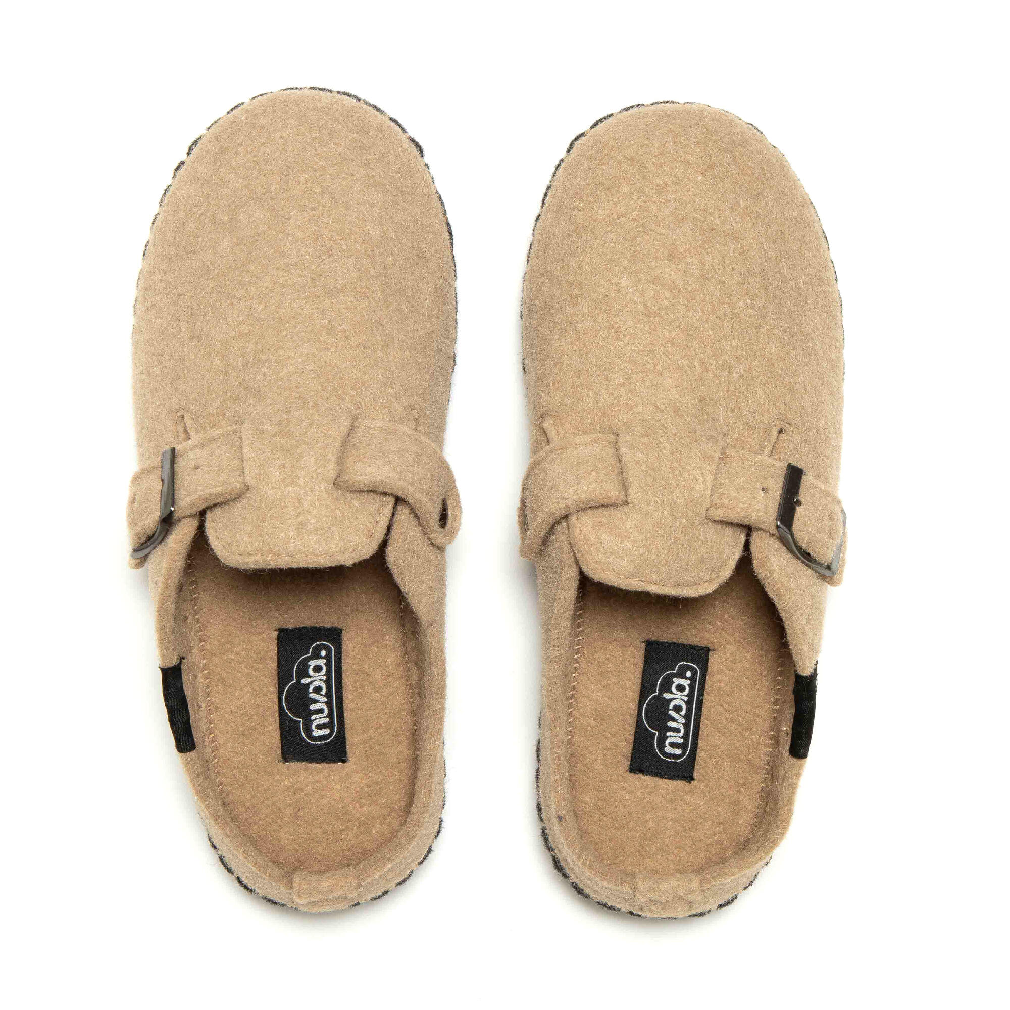 Slippers Nuvola beige Gevoerde rubberen zolen 7/7
