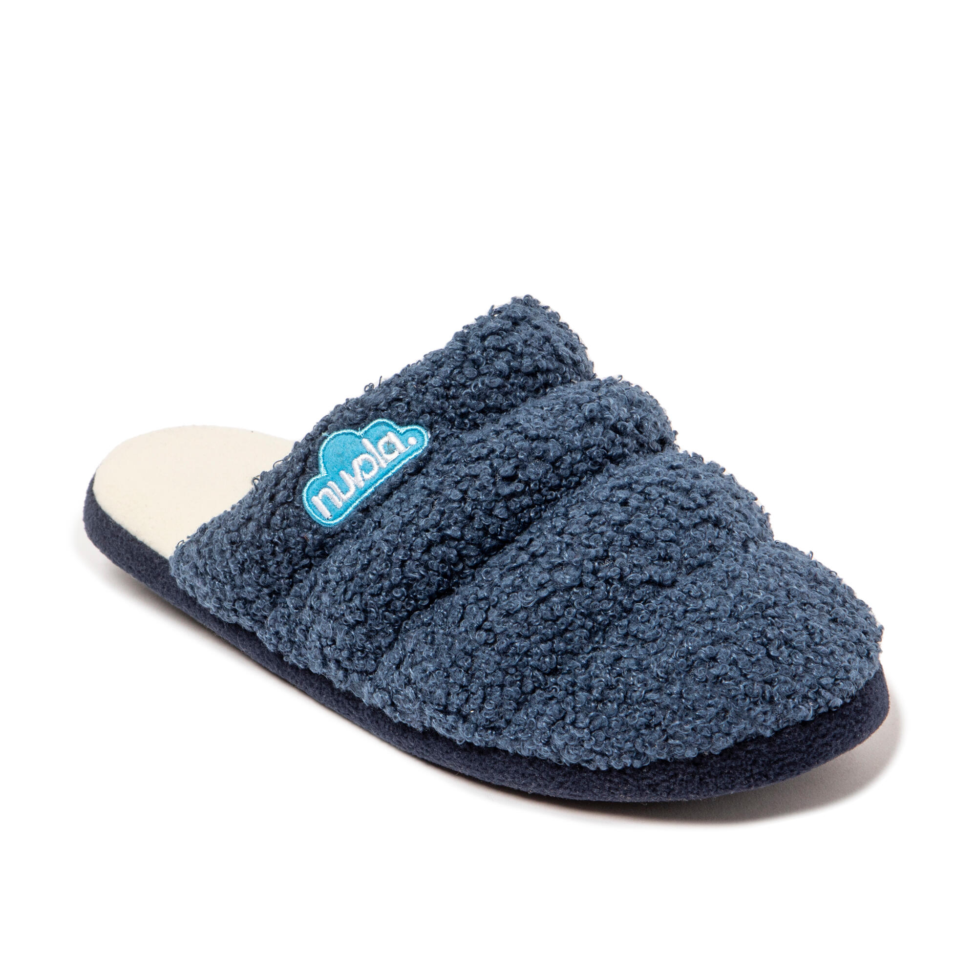 Pantuflas Nuvola azul oscuro Acolchadas suela goma 2/7