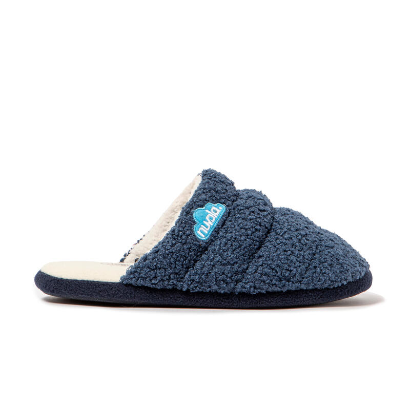 Slippers Nuvola donkerblauw Gevoerde rubberen zolen