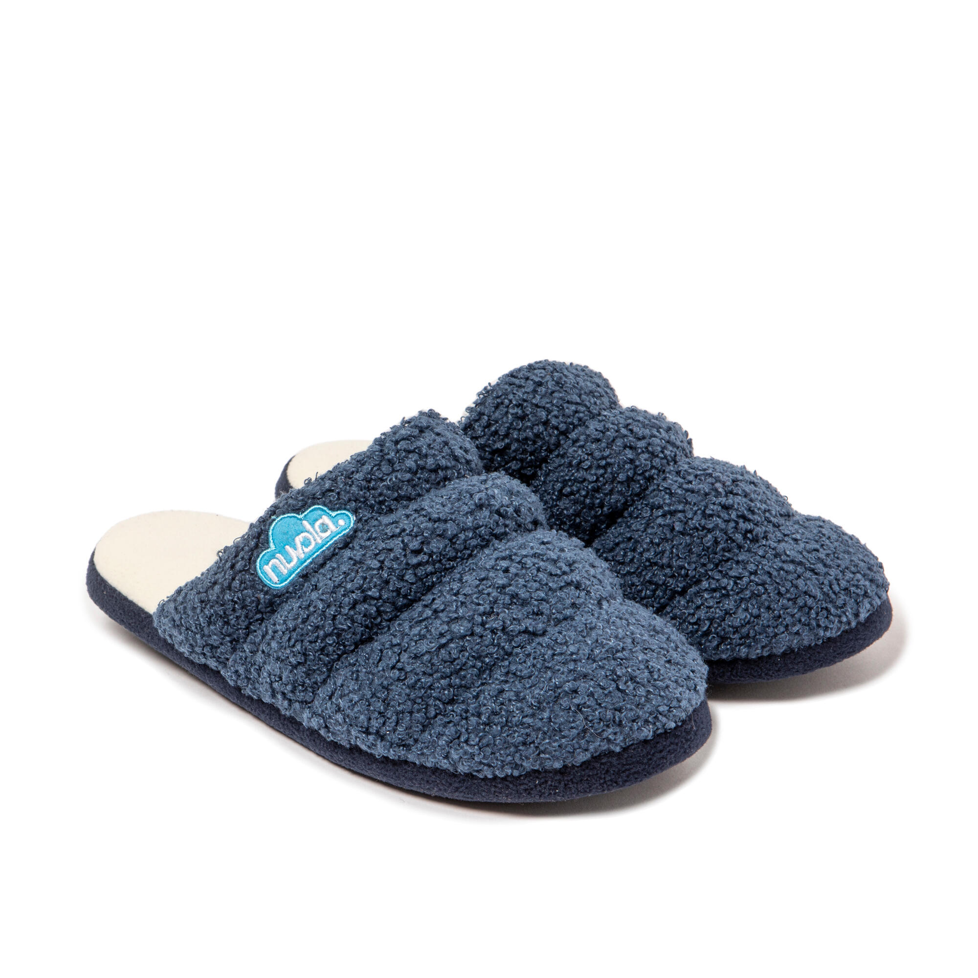Pantuflas Nuvola azul oscuro Acolchadas suela goma 3/7