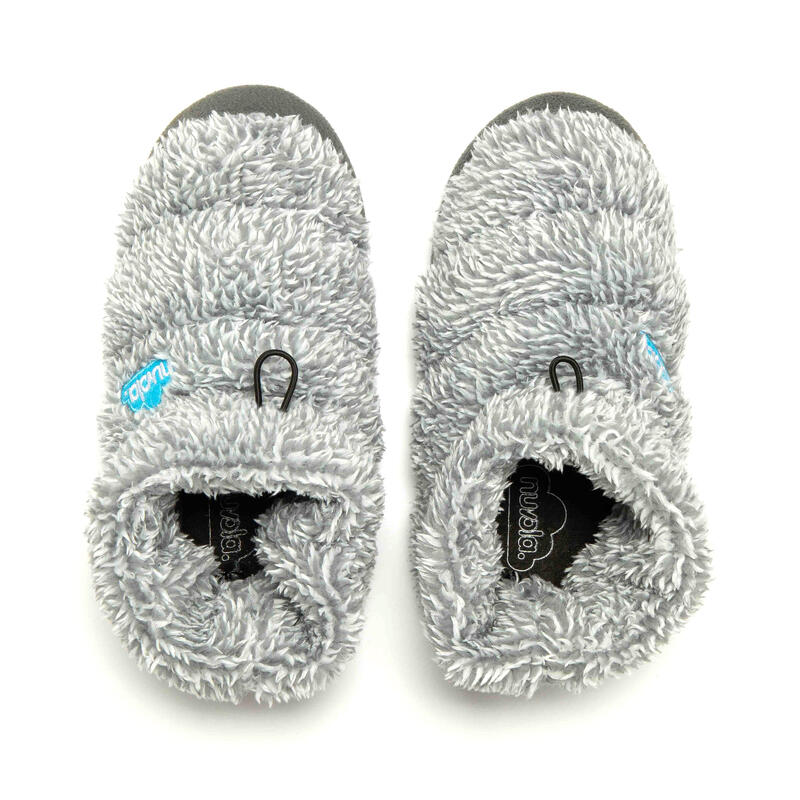 Chaussons unisex Nuvola gris Semelles en caoutchouc