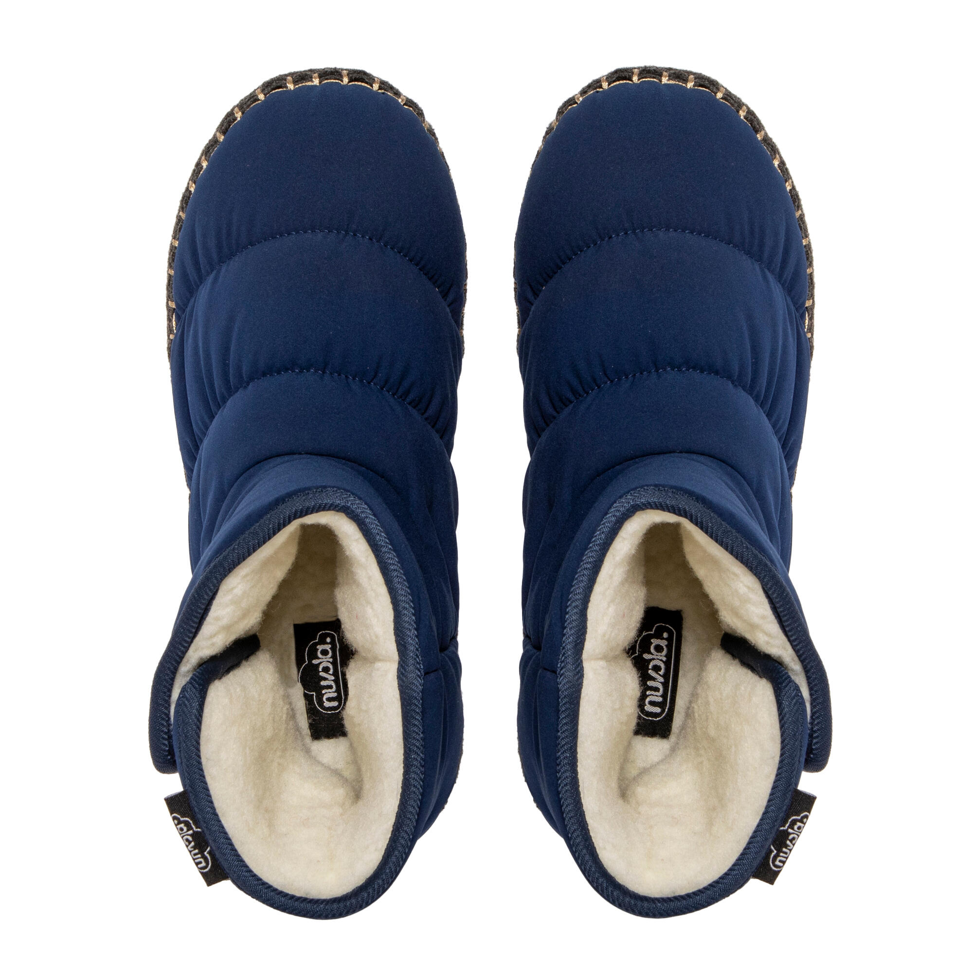 Pantuflas Nuvola azul oscuro Acolchadas suela goma 7/7
