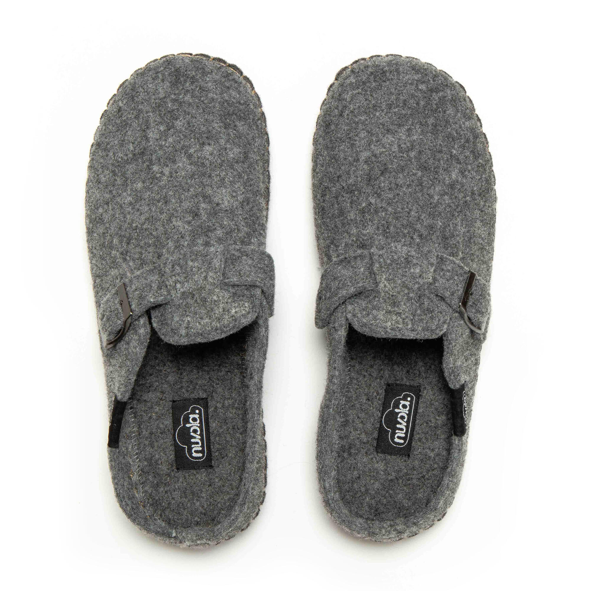 Slippers Nuvola grijs Gevoerde rubberen zolen 7/7